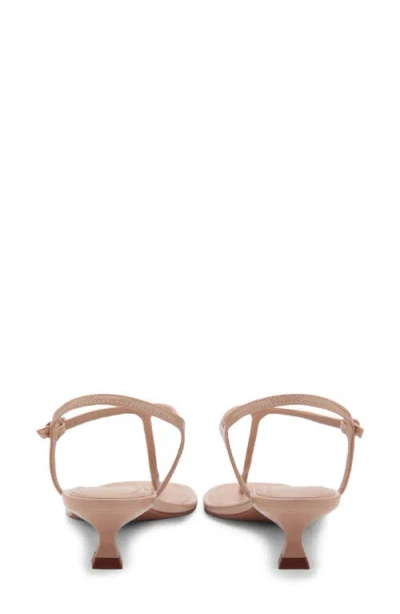 Mango Kitten Heel Sandals With Straps Medium Brown In Brown