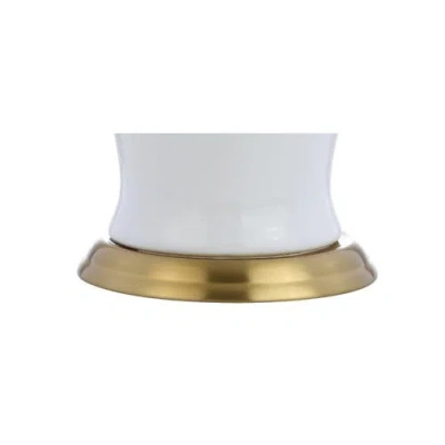 Jonathan Y Julian Traditional Classic Ceramic Urn Led Table Lamp In White/gold