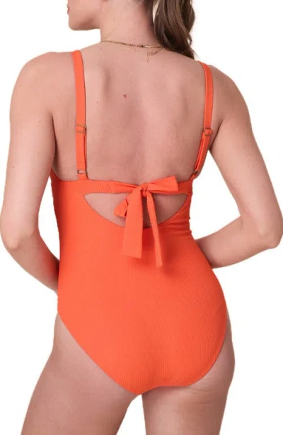 Andie Honolulu One-piece Swimsuit In Vermillion