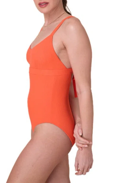Andie Honolulu One-piece Swimsuit In Vermillion