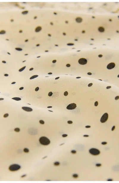 Next Dot Print Platter Collar Button-up Shirt In Yellow