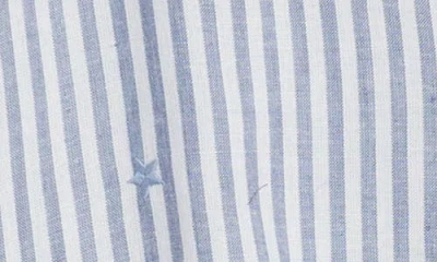 Beachlunchlounge Rosie Embroidered Tie Front Short Sleeve Button-up Shirt In Culebra Sky