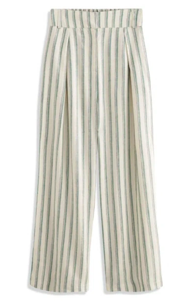Next Stripe Wide Leg Pants In White
