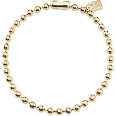 Unode50 18k Gold-plated Necklace With Large Spherical Beads In Gold