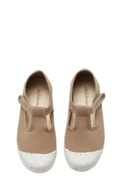Childrenchic Kids' Charlie T-strap Sneaker In Brown