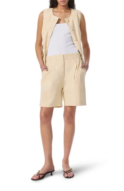 Rag & Bone Leona Linen Blend Shorts In Light Tan