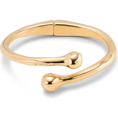 Unode50 18k Gold-plated Bangle Bracelet With Inner Spring In Gold