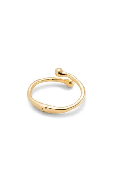 Unode50 18k Gold-plated Bangle Bracelet With Inner Spring In Gold