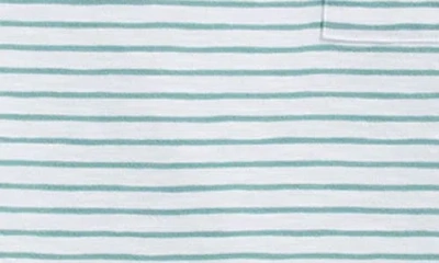 Brooks Brothers Slub Stripe Cotton T-shirt In Green