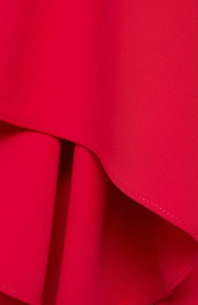 Mango Long Sleeve High Low Maxi Dress In Fuchsia