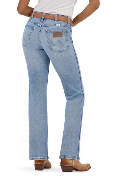 Wrangler Wrancher High Waist Bootcut Jeans In Frosty Silver