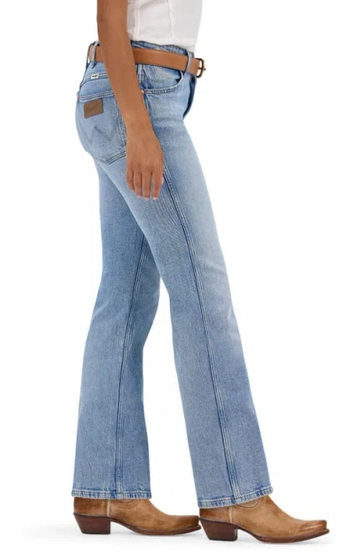Wrangler Wrancher High Waist Bootcut Jeans In Frosty Silver