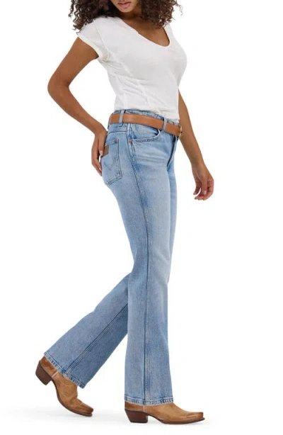 Wrangler Wrancher High Waist Bootcut Jeans In Frosty Silver