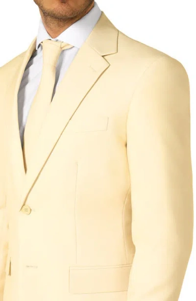 Opposuits Slim Fit Pastellow Two-piece Suit & Tie Set In Beige