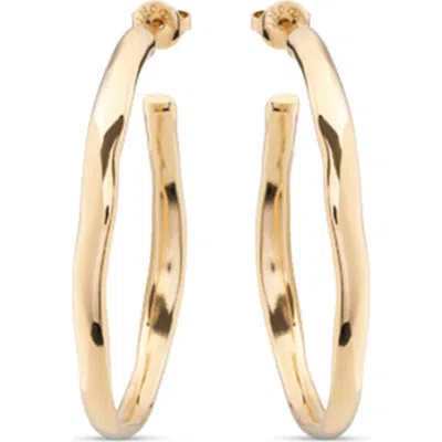 Unode50 18k Gold-plated Open Hoop Earrings In Gold