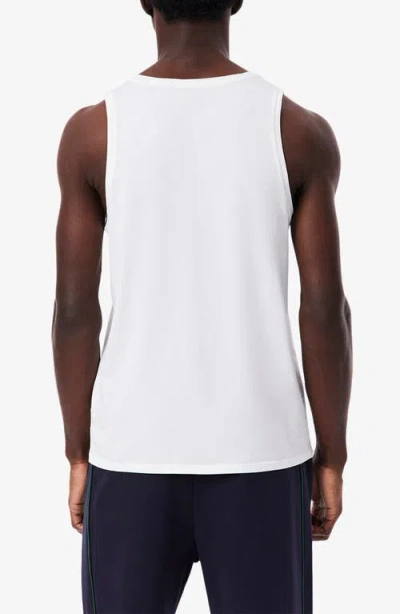 Lacoste 3-pack Cotton Tanks In White