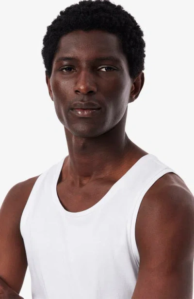 Lacoste 3-pack Cotton Tanks In White