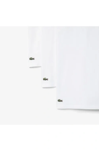 Lacoste 3-pack Cotton Tanks In White