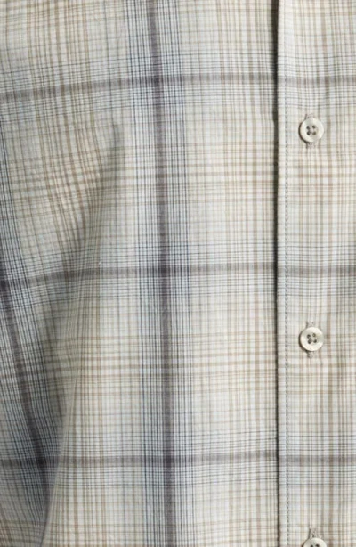 Bp. Boxy Plaid Short Sleeve Button-up Shirt In Blue Skyway Ombre Plaid