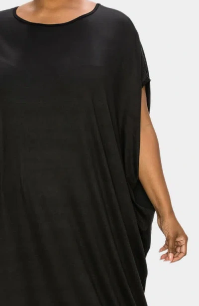 L I V D Sasha Knit Kaftan Dress In Black