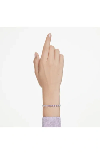 Swarovski Matrix Baguette Cut Bracelet In Purple
