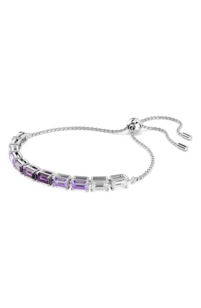 Swarovski Matrix Baguette Cut Bracelet In Purple
