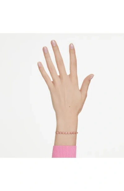 Swarovski Matrix Slider Bracelet In Pink