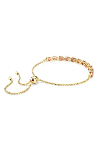 Swarovski Matrix Slider Bracelet In Pink