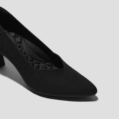 Vivaia Pointed-toe Mid Heels In Black