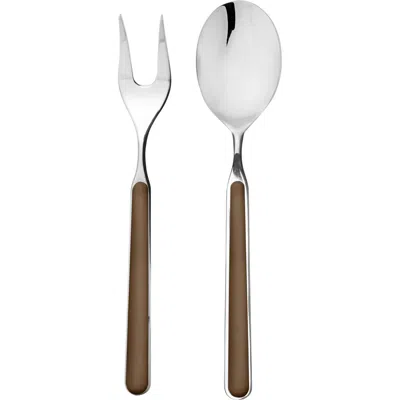 Mepra Fantasia 2-piece Serving Set In Tobacco