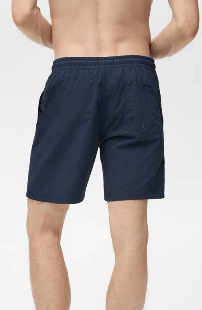 Mango Swim Trunks In Dark Navy