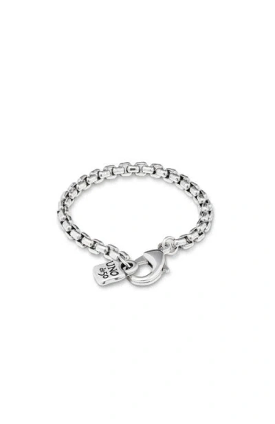 Unode50 Sterling Silver-plated Chain Bracelet In Metallic