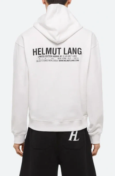 Helmut Lang Capsule Logo Graphic Hoodie In White