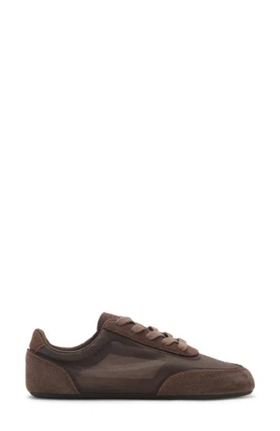 Mango Mixed Media Sneaker In Chocolate