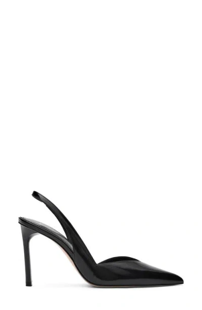 Mango Slingback Half D'orsay Pointed Toe Pump In Black