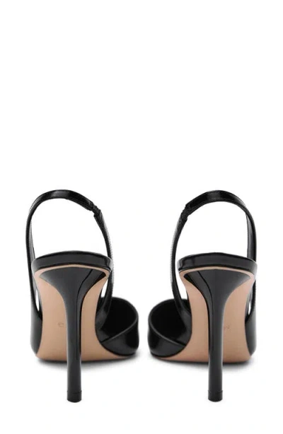 Mango Slingback Half D'orsay Pointed Toe Pump In Black