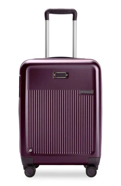 Briggs & Riley Sympatico 3.0 Global Carry On Expandable Spinner Suitcase In Plum