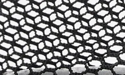 Mango Buckle Strap Fishnet Ballet Flat In Black