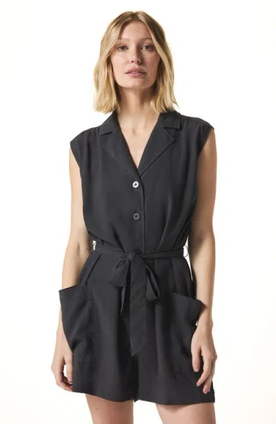 Splendid Alessi Sleeveless Belted Romper In Lead