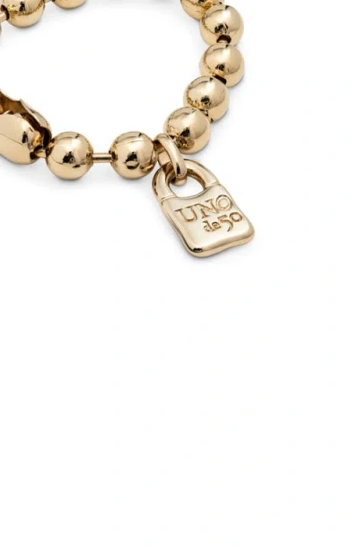 Unode50 18k Gold-plated Bracelet With Beads In Gold