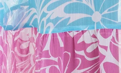 Bleu Rod Beattie Rod Beattie Sock It To Me Chiffon Cover-up Maxi Dress In Multi