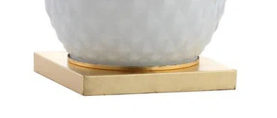 Jonathan Y Diamond 25.5" Led Glass/metal Table Lamp In White/gold