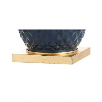 Jonathan Y Diamond 25.5" Led Glass/metal Table Lamp In Navy/gold