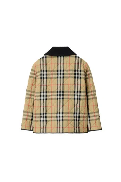 Burberry Checkered Jacket In Sand
