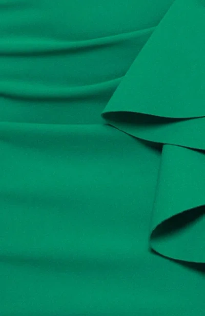 Betsy & Adam Off The Shoulder Scuba Sheath Dress In Green
