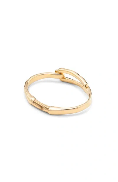 Unode50 18k Gold-plated Bangle Bracelet With Buckle In Gold