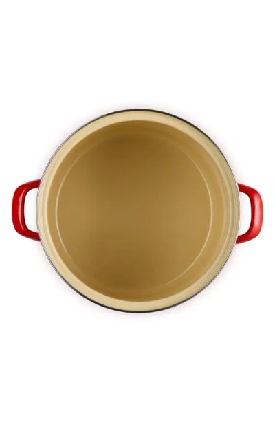 Le Creuset 16-quart Enameled Stainless Steel Stock Pot In Cerise