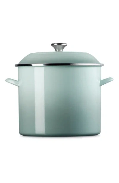 Le Creuset 16-quart Enameled Stainless Steel Stock Pot In Sea Salt
