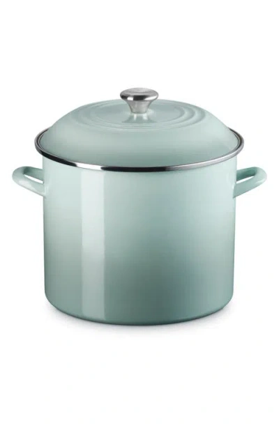 Le Creuset 16-quart Enameled Stainless Steel Stock Pot In Sea Salt