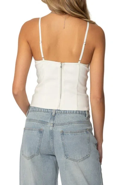 Edikted Liana Cut Out Tank Top In Cream